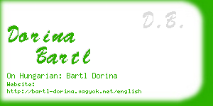 dorina bartl business card